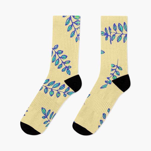 Item preview, Leaf Prints in blue-violet, teal, pale yellow designed and sold by djrunnels.