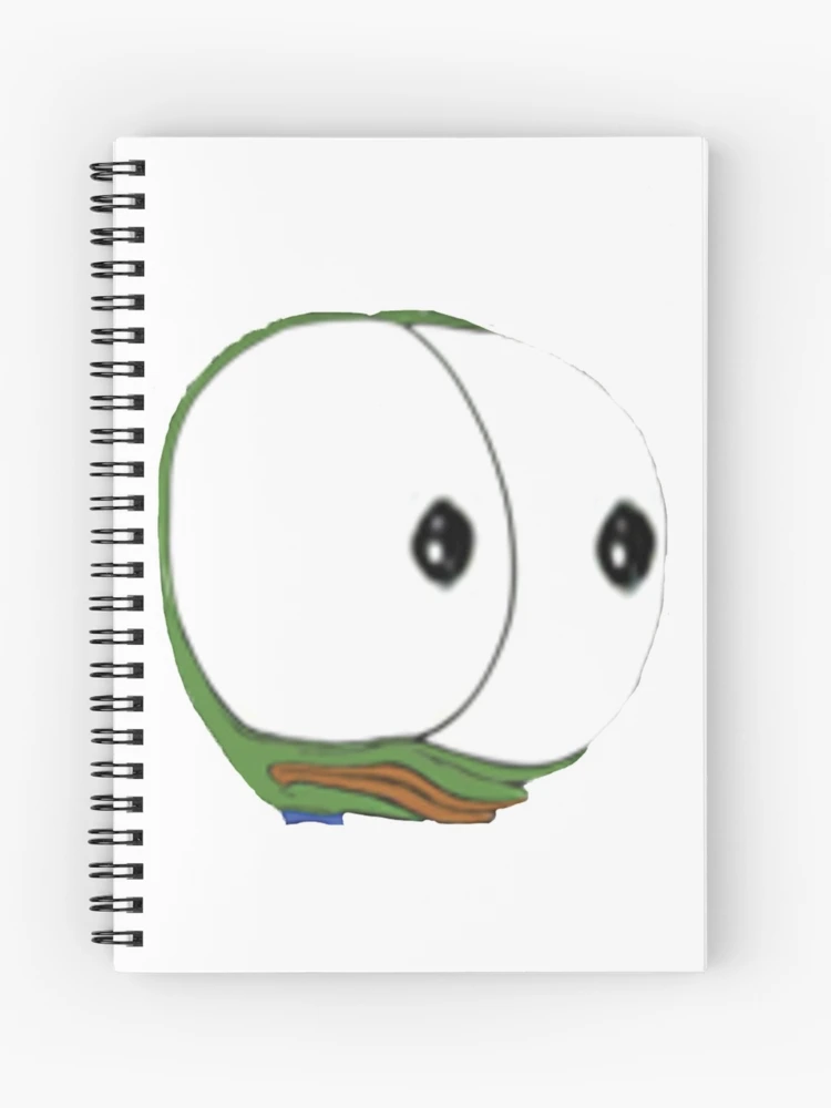 Pepega in HD Twitch Emote  Spiral Notebook for Sale by Reboot Designs