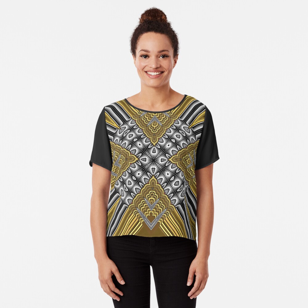 Exotic Crochet (2) Chiffon Top