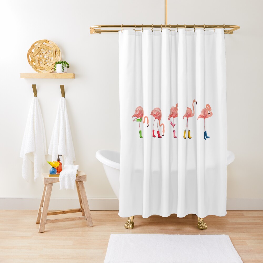Flamingo lovers gifts, Cute Flamingo , Pink Flamingo Shower Curtain