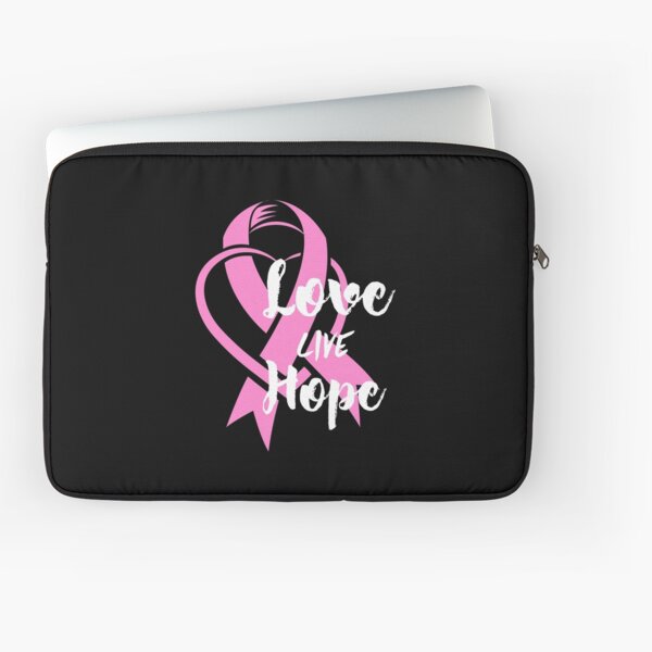 LOVE LIVE HOPE (BEAT BREAST CANCER) DARK COLORS Laptop Sleeve