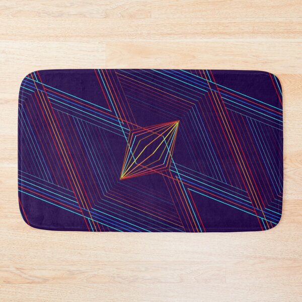 Item preview, Modern Abstract Geometric Diamond Pattern Purple and Rainbow Colors  designed and sold by Versatill.