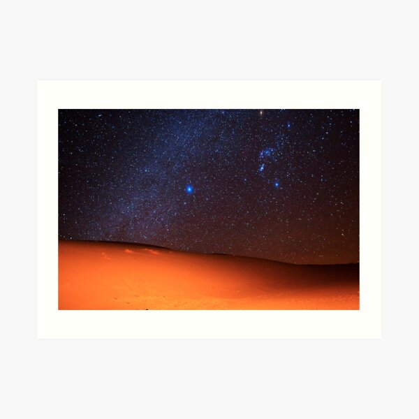 Starscape Over Death Valley Sand Dunes Art Print