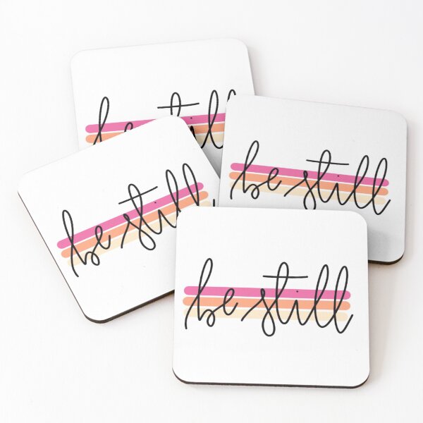 Item preview, Christian illustration sticker of “be still” from Psalm 46:10 designed and sold by Stonelakes.