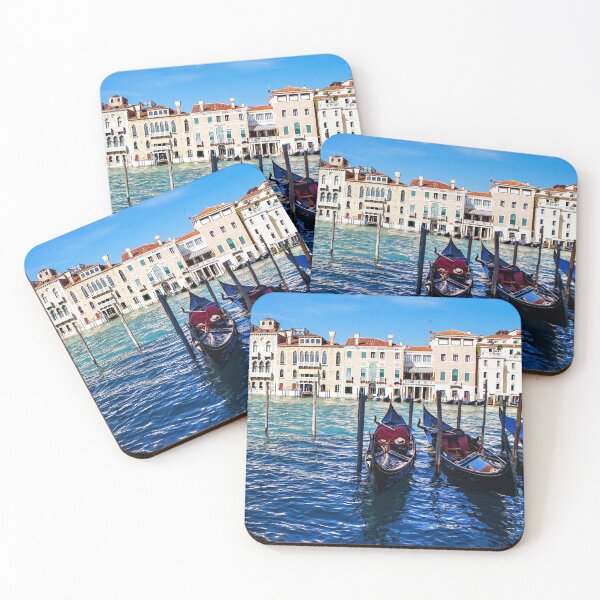 Item preview, Your Romantic Ride Awaits - Traditional Venetian Gondolas on Grand Canal in Venice, Italy designed and sold by Georgia Mizuleva.
