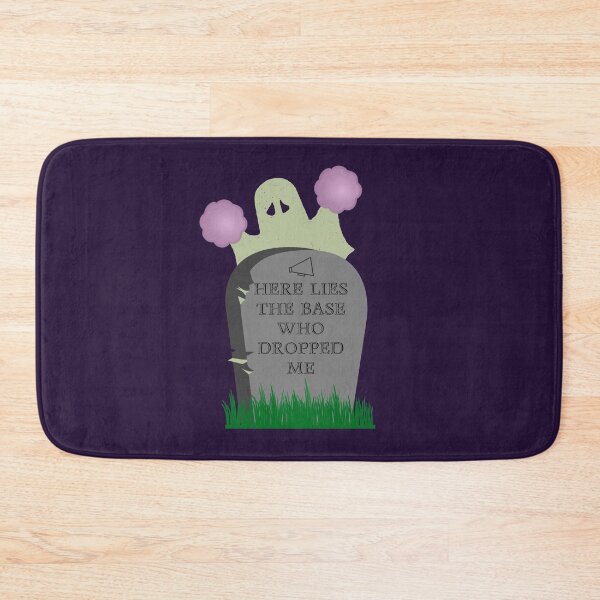 Item preview, Cheerleader stunt flyer funny Halloween ghost purple poms designed and sold by GrammarDance.