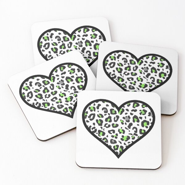 Item preview, Agender Pride Leopard Print Heart designed and sold by Bumblefuzzies.