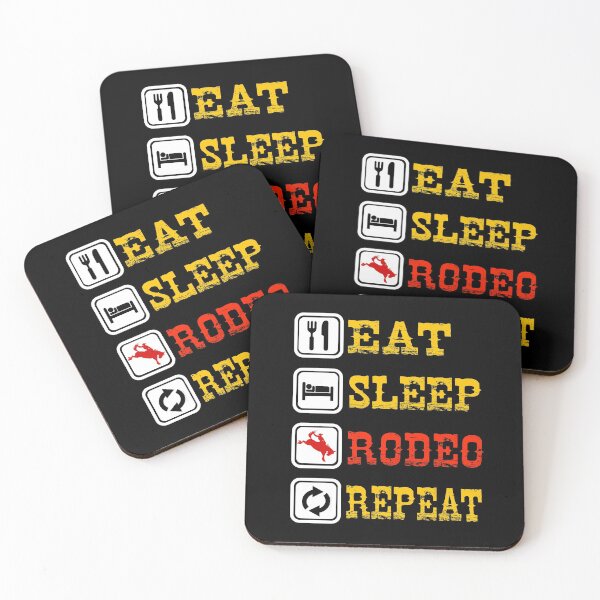 Item preview, Eat Sleep Rodeo Repeat designed and sold by Gold Wings Tees.
