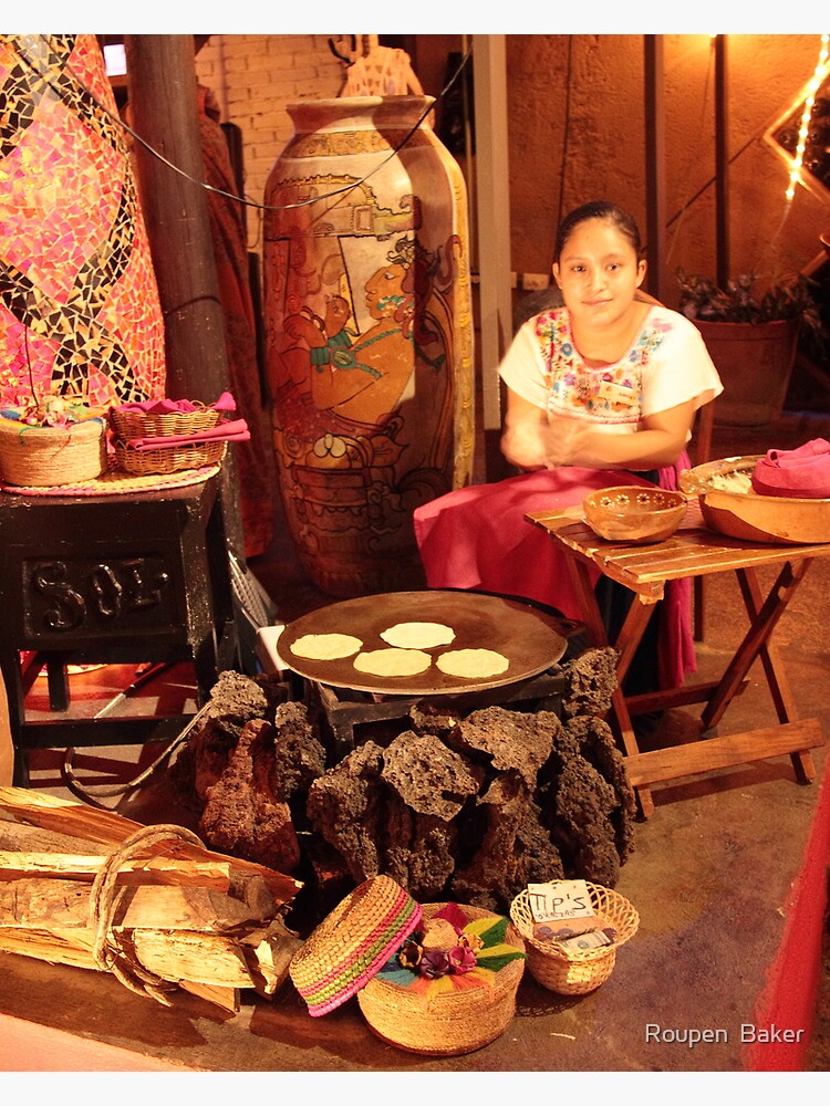 "Mexican Girl making Tortillas" Art Print for Sale by RoupenBaker ... "Mexican Girl making Tortillas" Art Print for Sale by RoupenBaker ...