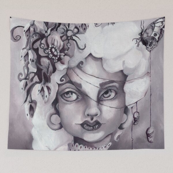 Item preview, Winter - Painting with snowbell flowers, butterflies and cocoons  designed and sold by elasteel.