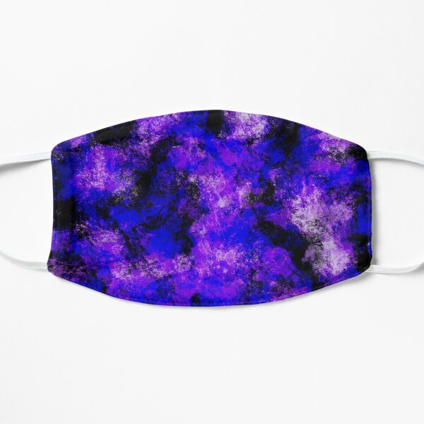 Purple,blue,black and white Flat Mask