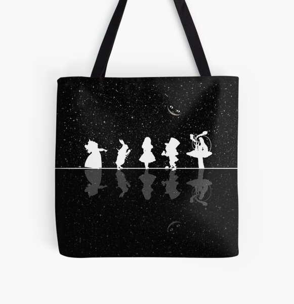 Alice in Wonderland Silhouette Tote Bag