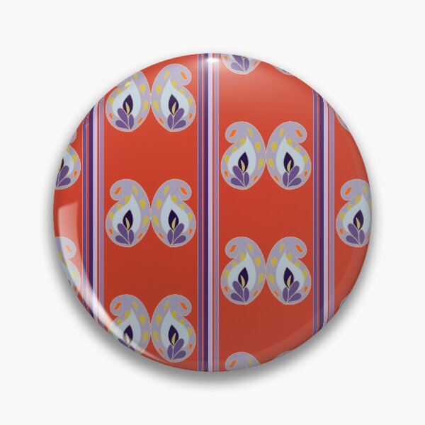 Item preview, Lavender Paisley - Reddish Orange designed and sold by BumbleChynxBee.