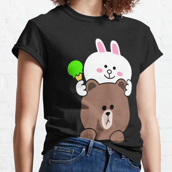 Brown bear and Cony We scream for ice cream Classic T-Shirt
