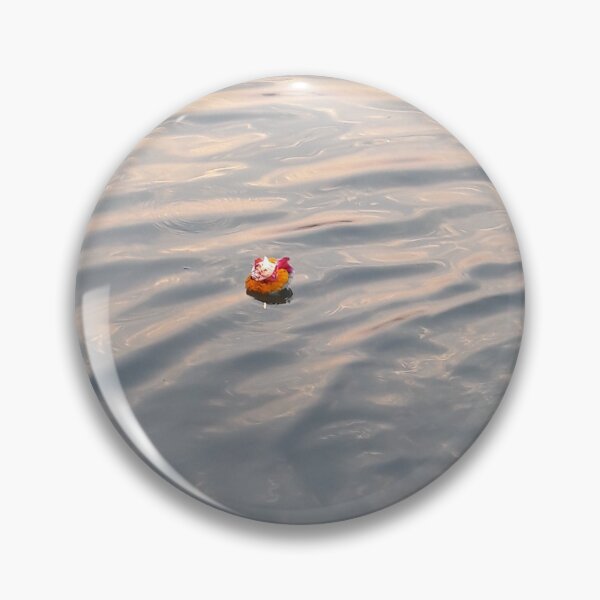 Item preview, Floating marigold flower on river - tiny lamp designed and sold by PrakritiPrints.