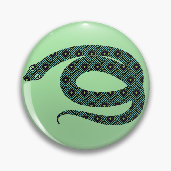 Item preview, Green retro pattern snake designed and sold by Carrie_Anne_Designs.
