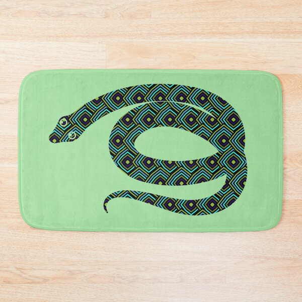 Item preview, Green retro pattern snake designed and sold by Carrie_Anne_Designs.