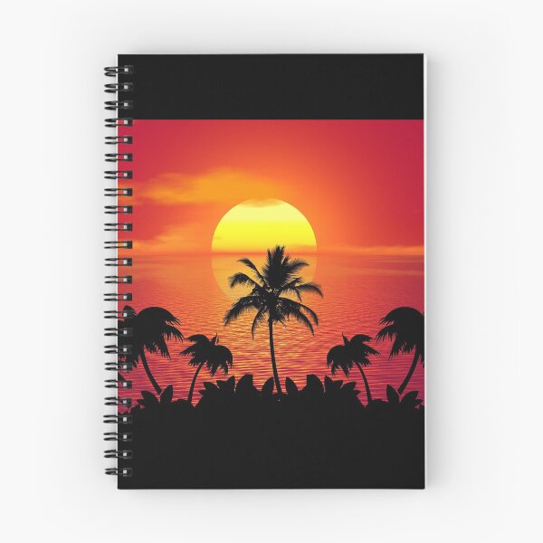 Item preview, island palm trees with a sunset background designed and sold by KimberlyGDesign.