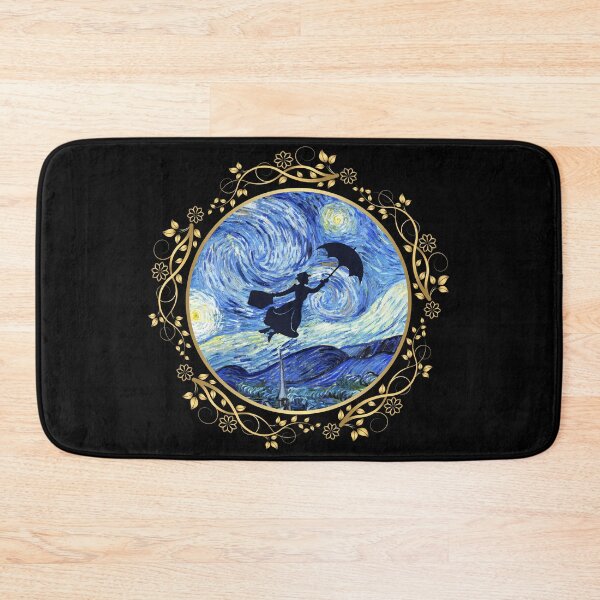 Item preview, Mary Poppins Starry Night - Golden Floral Frame designed and sold by maryedenoa.