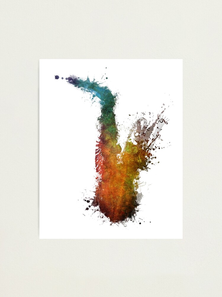 Alternate view of Saxophone musical instrument Photographic Print