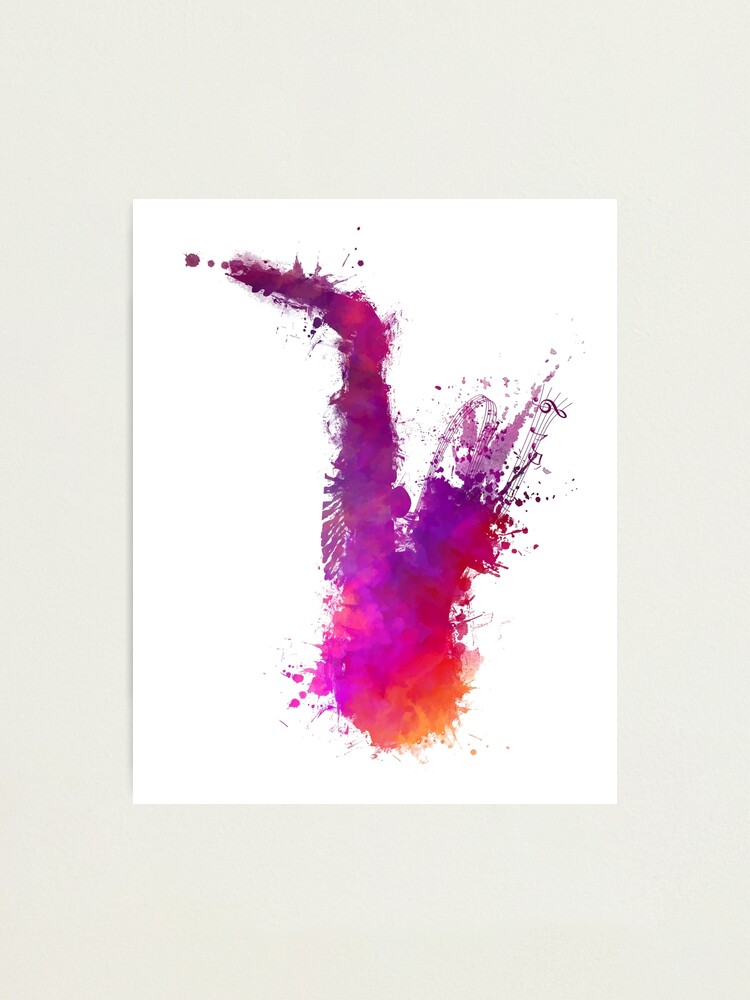 Alternate view of Saxophone purple Photographic Print