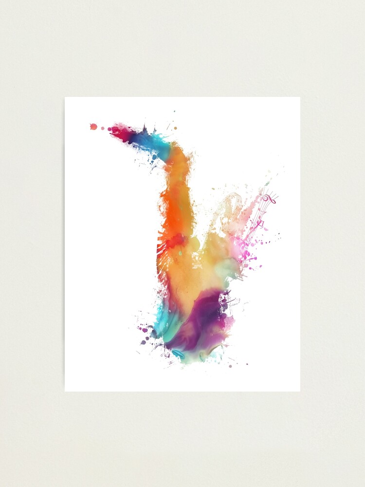 Alternate view of Saxophone colored Photographic Print