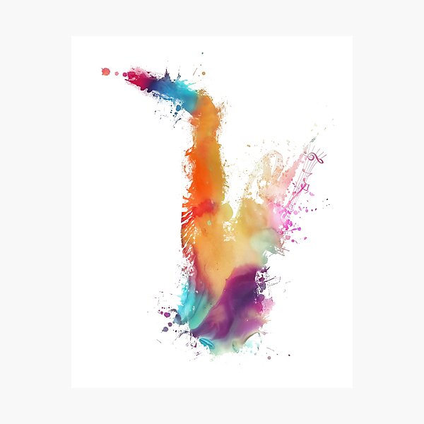 Saxophone colored Photographic Print