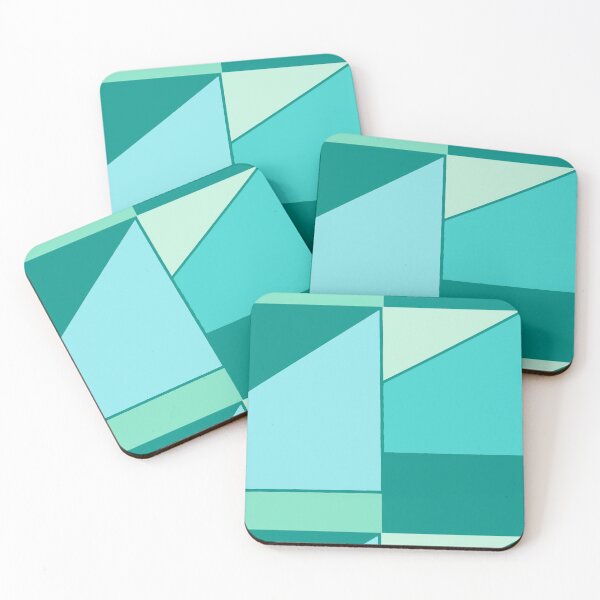 Item preview, Green geometric abstract designed and sold by Abstractlara.