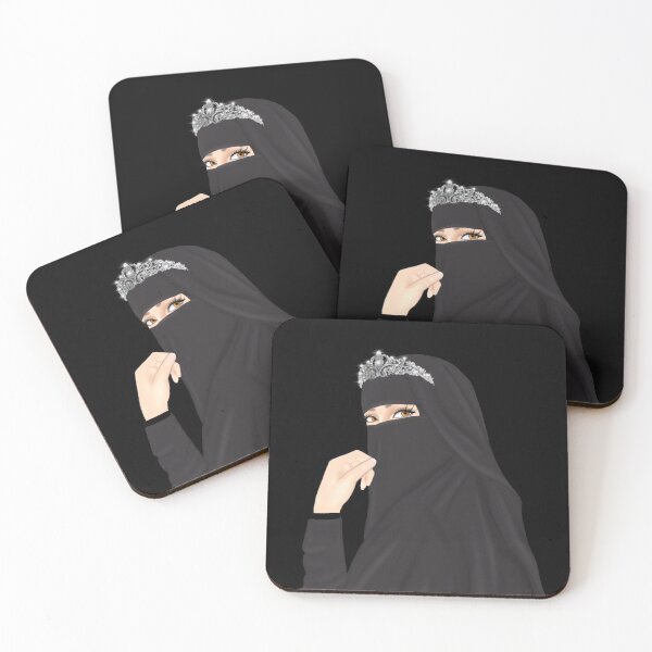 Item preview, Niqab hijab princess drawing wearing crown designed and sold by Imanitasong.
