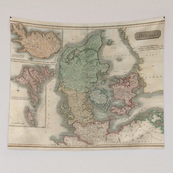 Item preview, Vintage Map of Denmark & Iceland (1817) designed and sold by BravuraMedia.