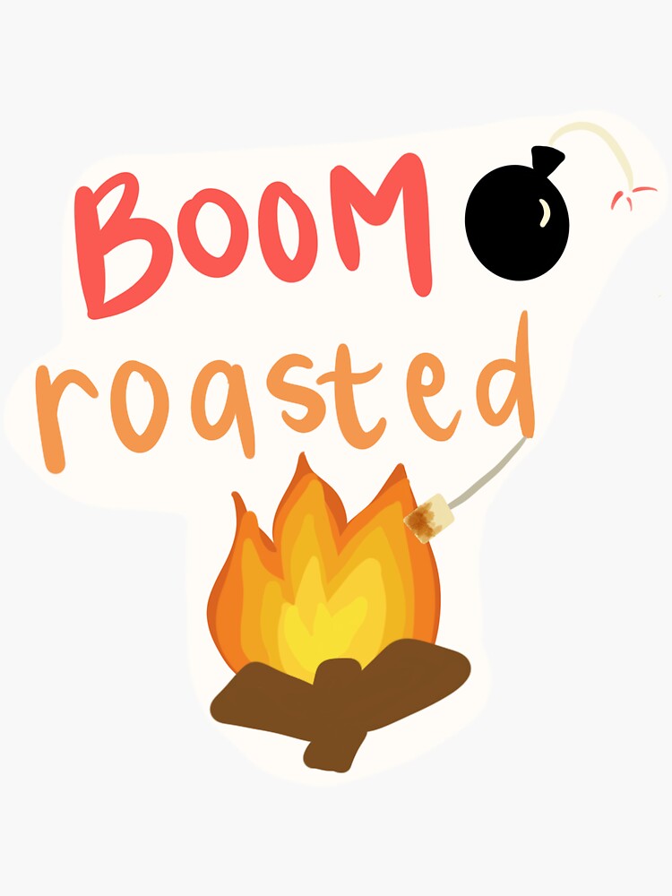 "The Office Boom Roasted sticker" Sticker by emilykate918 Redbubble