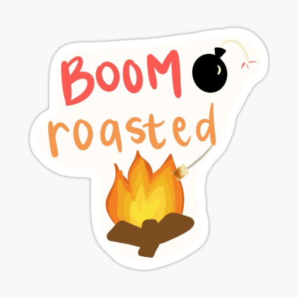 "The Office Boom Roasted sticker" Sticker by emilykate918 Redbubble