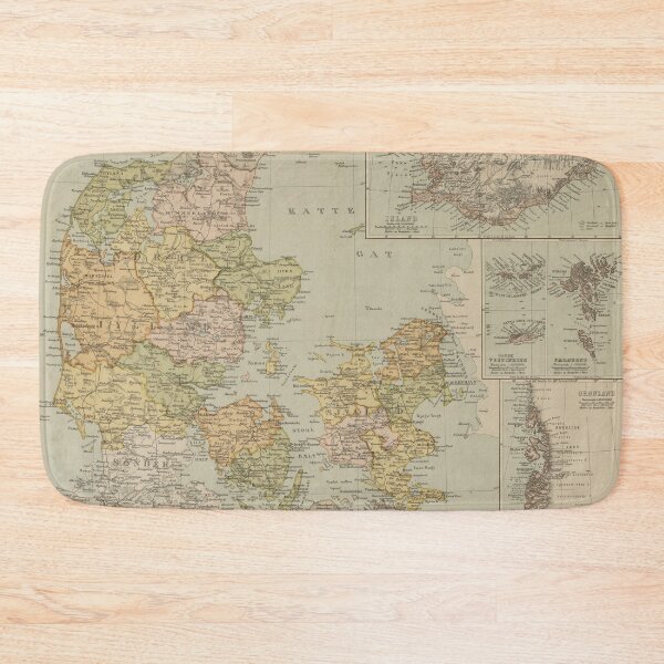 Item preview, Vintage Denmark Oversea Territories (1894) designed and sold by BravuraMedia.