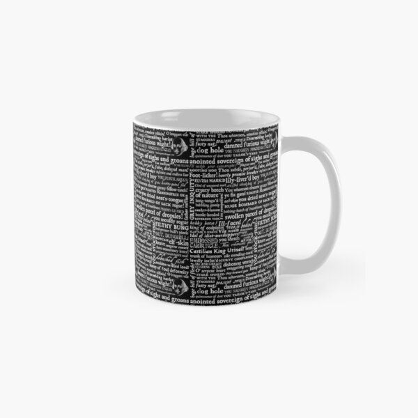 Shakespeare Insults White Text Edition (by incognita) Classic Mug