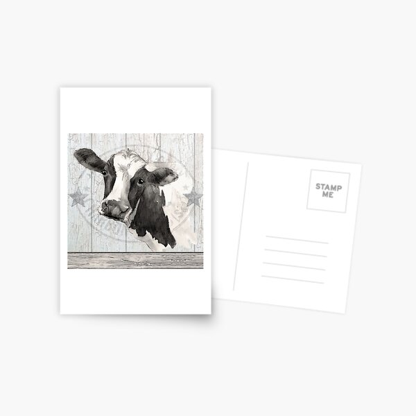 Urban Farmhouse Cow Postcard