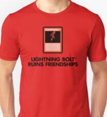 Lightning Bolt Ruins Friendships Slim Fit T-Shirt