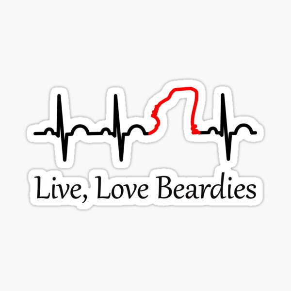 Live, Love Beardies Sticker