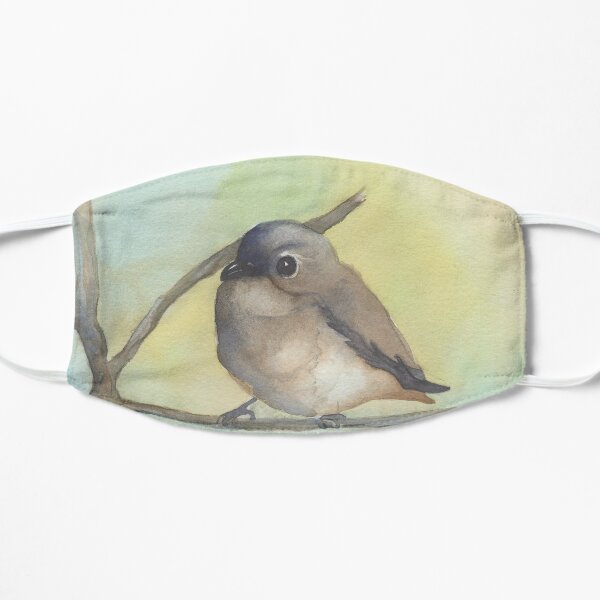 Cute Brown Bird Watercolor Mask