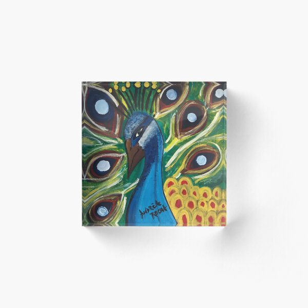 Peacock Acrylic Block