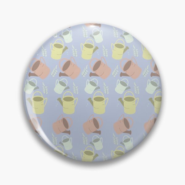 Item preview, watering cans on blue  designed and sold by ArtsyEmma2.