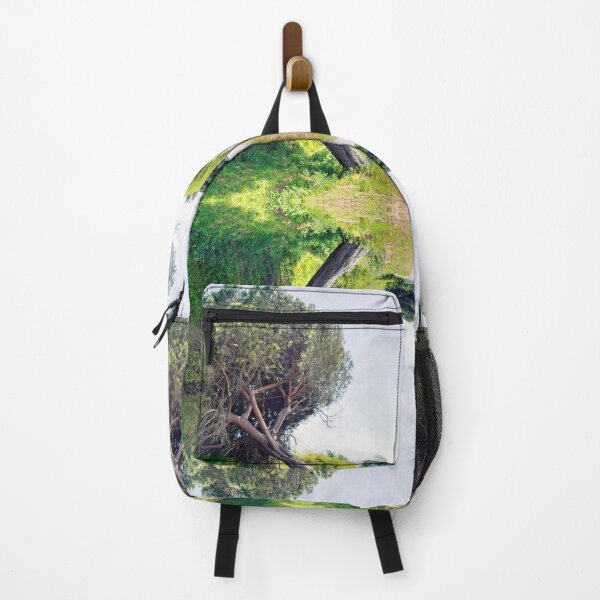 Item preview, Mirror Inclined Pine Trees In geometric Surreal Scene designed and sold by Flavio Vieri.