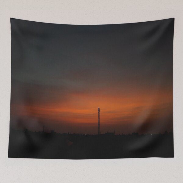 Item preview, Way past sunset - deep red twilight designed and sold by PrakritiPrints.