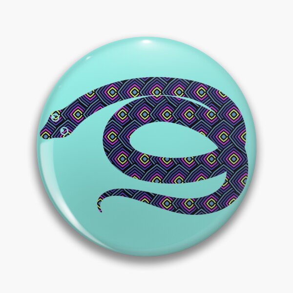 Item preview, Blue retro pattern snake designed and sold by Carrie_Anne_Designs.