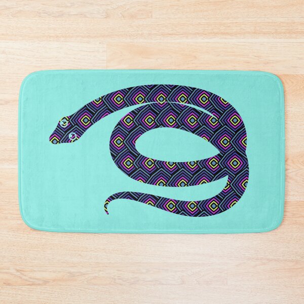 Item preview, Blue retro pattern snake designed and sold by Carrie_Anne_Designs.