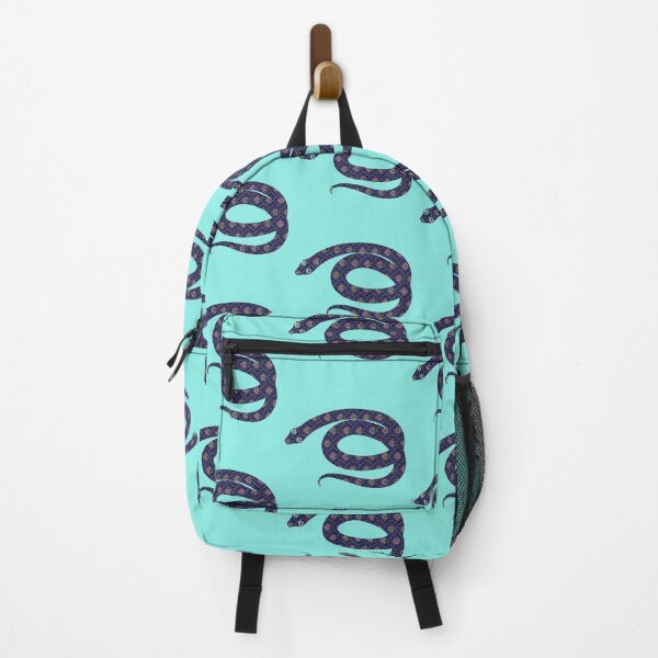 Item preview, Blue retro pattern snake designed and sold by Carrie_Anne_Designs.