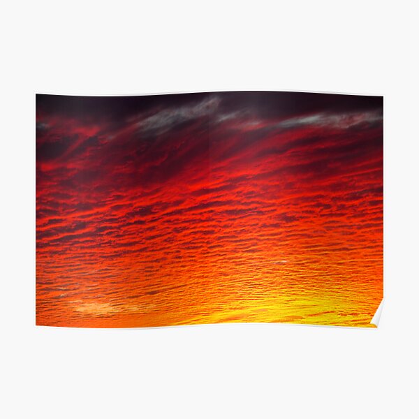 Red Orange Sunset Clouds Poster For Sale By Valeriesgallery Redbubble 2217