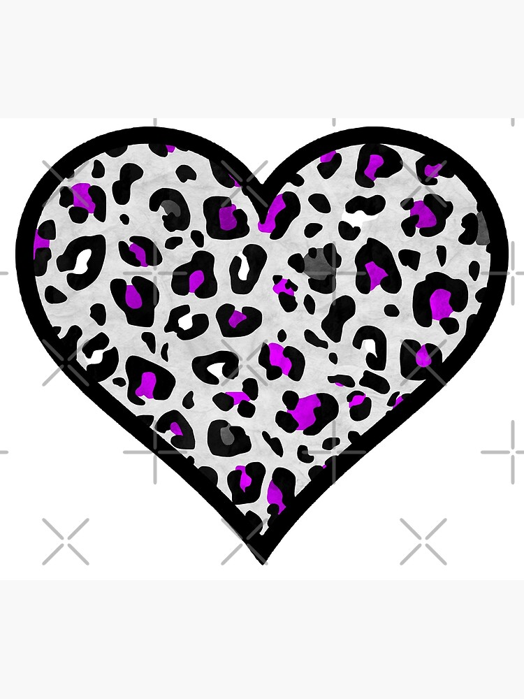 Leopard Print Heart Poster for Sale by Bumblefuzzies