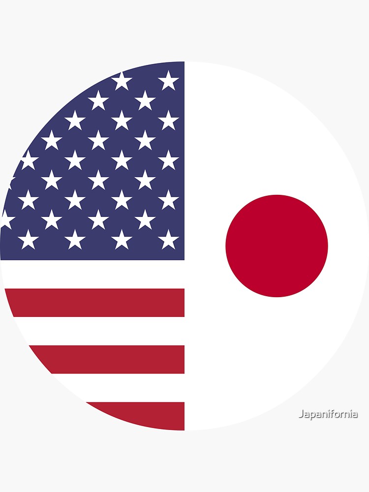 "Half Japanese, Half American" Sticker by Japanifornia Redbubble