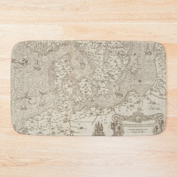 Item preview, Vintage Map of Denmark & Scandinavia (1588) designed and sold by BravuraMedia.