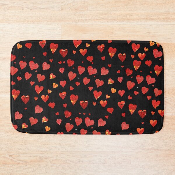 Item preview, Red and Black Hearts Valentine Hand Painted Print Design designed and sold by NancyMerkle.